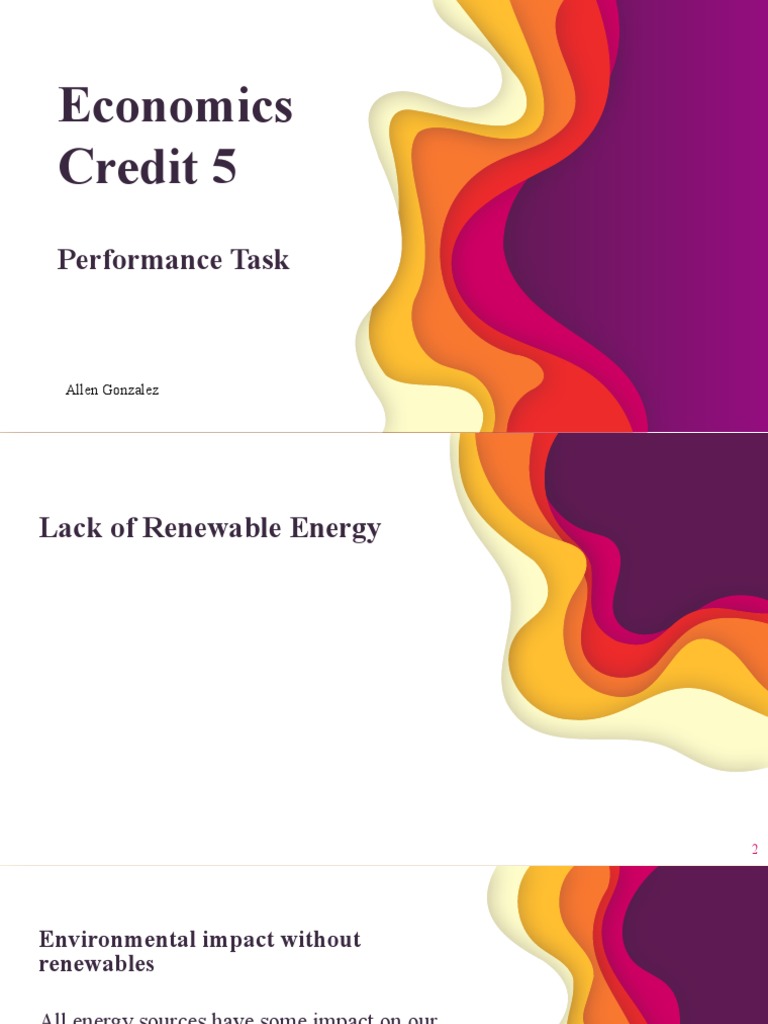 Economics CR 5 Performance Task | PDF | Renewable Energy | Economic ...