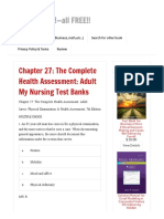 Test Bank Go!—all FREE!! Chapter 27: The Complete Health Assessment: Adult