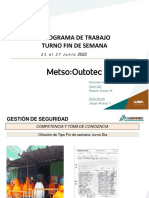 Programa de Trabajo Turno Fin de Semana METSO-OUTOTEC 21 Al 27 Junio 2022