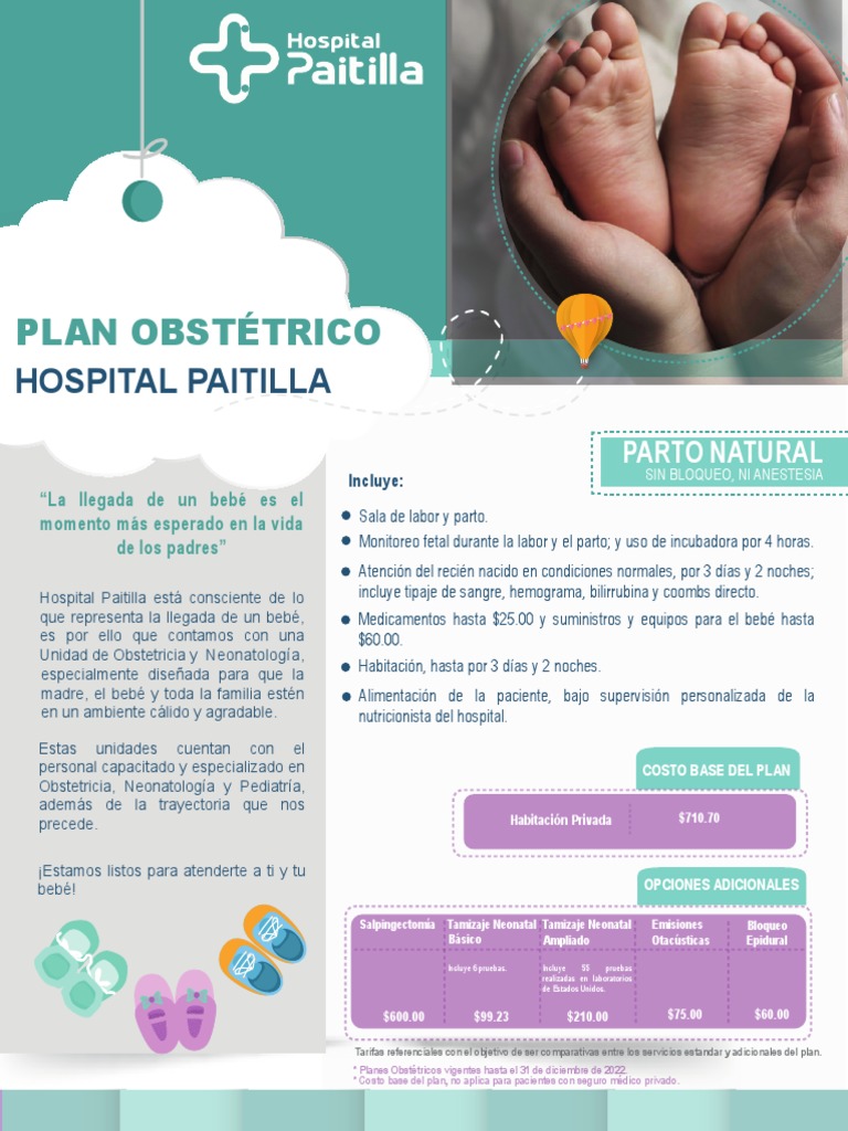 Planes de Maternidad en Hospital Paitilla | PDF | Parto | Infantes