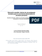 Educación Sensible Efectos de Una Pedagogía Formativa para La Convivencia Democratica en Escoalres Peruanos