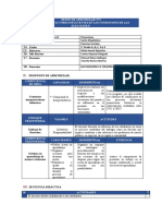 Iv U 3 Sesión de Aprendizaje - CS 5°grado