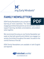 GEM Family Newsletters W Graphic Organizers English Spanish Parent