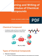 Naming and Writing of Chemical Compounds