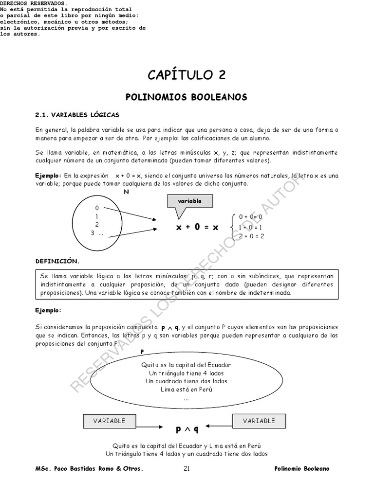 Introducción a Polinomios Booleanos | PDF | Soporte | Proposición