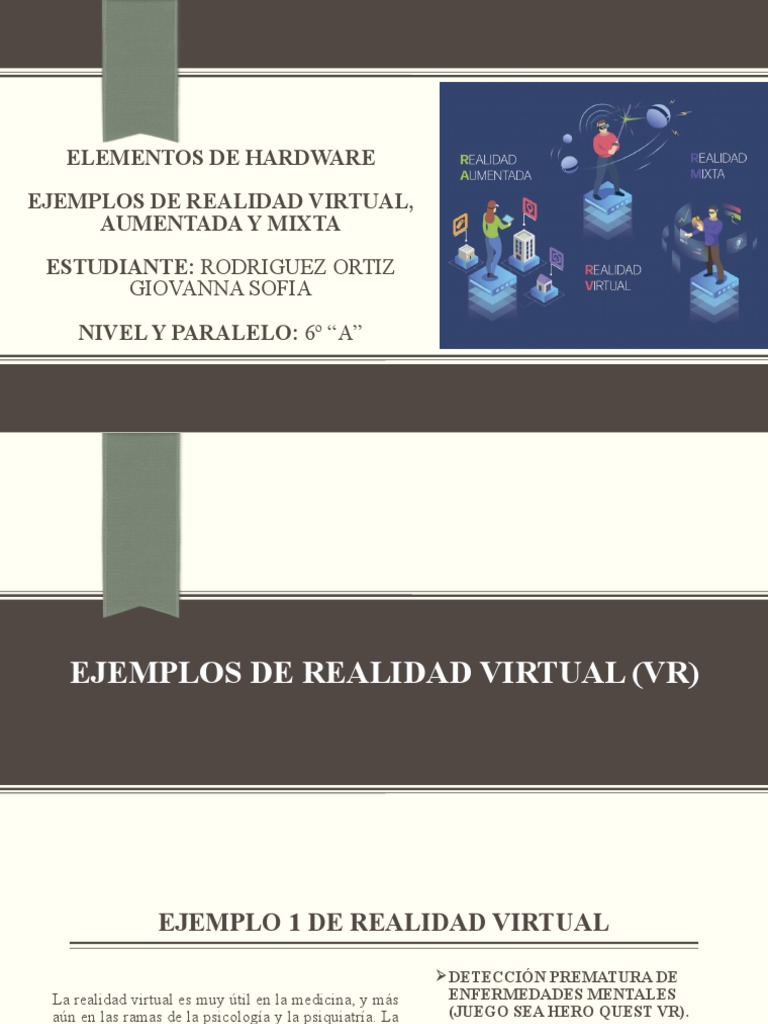 Ejemplos de Realidad Virtual y Aumentada | PDF | Realidad mixta ...