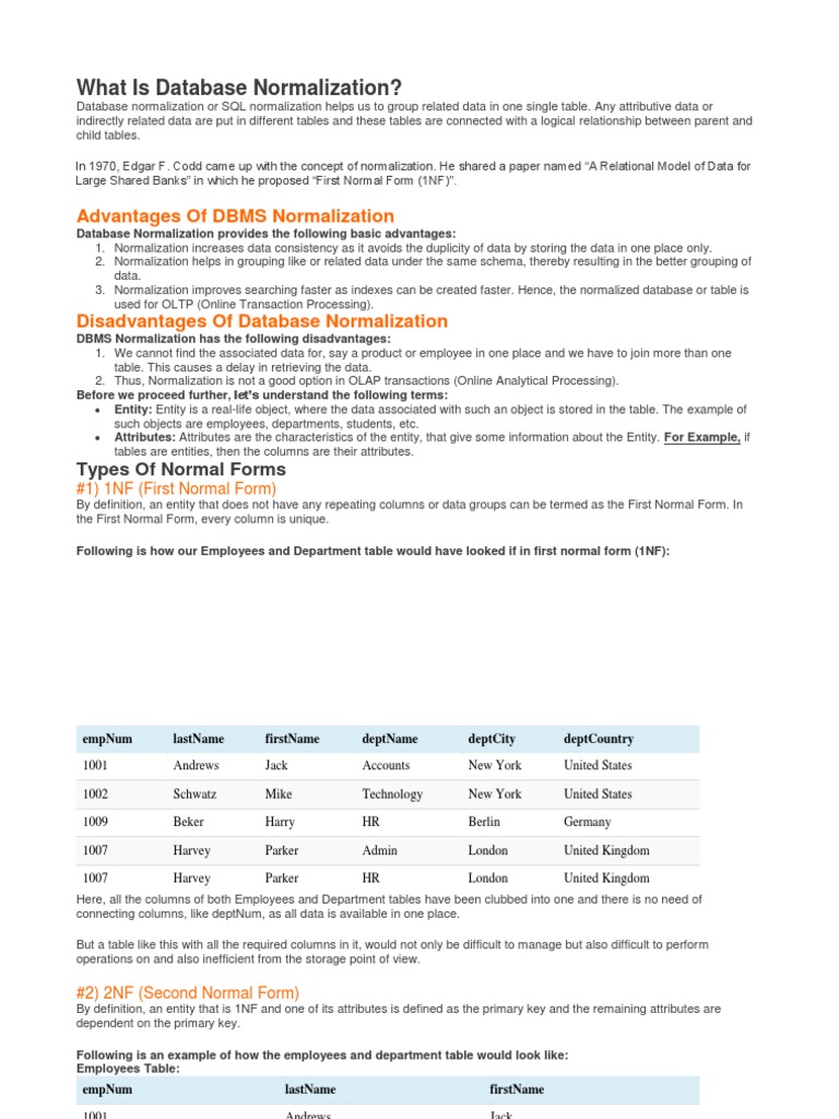What Is Database Normalization | PDF | Databases | Data Management Software