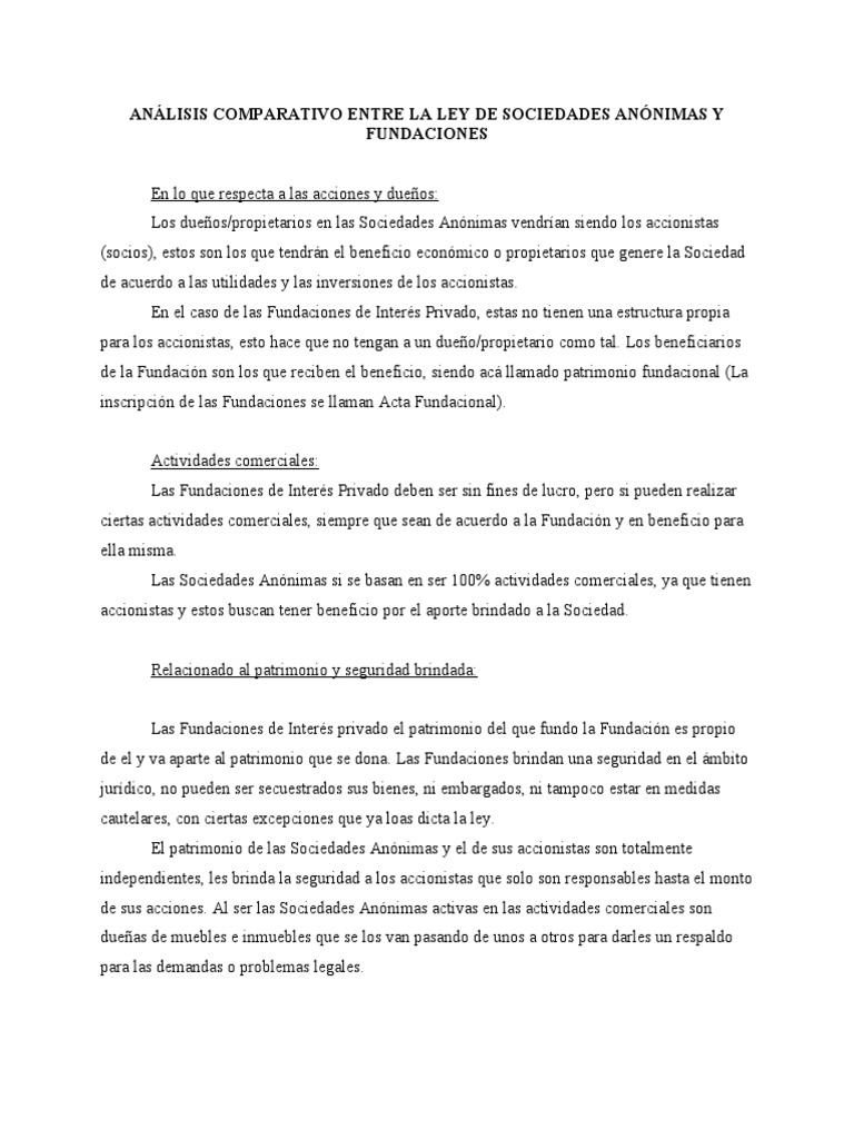 Ley de Sociedades Anonimas PDF