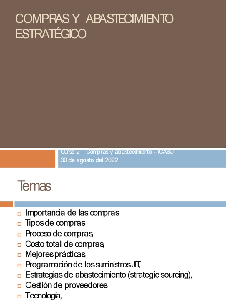 Estrategias Efectivas en Compras y Abastecimiento | PDF | Business ...