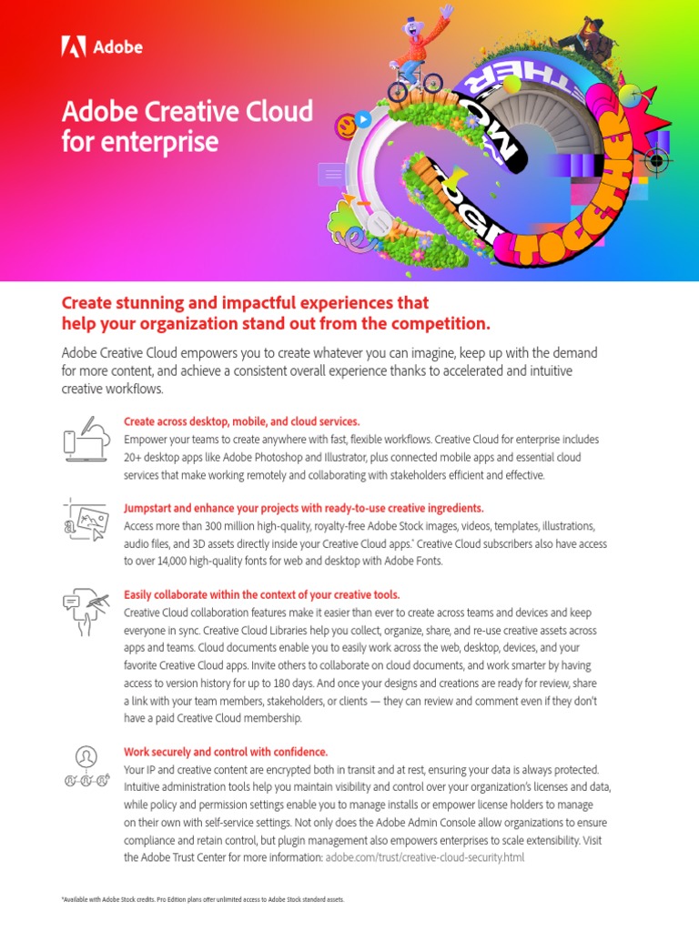 Creative Cloud For Enterprise Overview | PDF | Adobe Photoshop | Mobile App