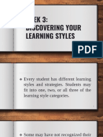 Discovering Your Learning Styles
