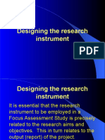 Designing the researh instrument