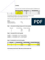 Inventory Management Quantity Discount Model