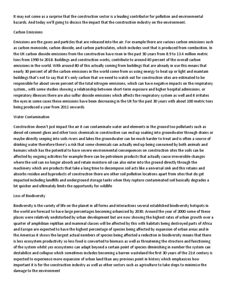 It May Not Come As A Surprise That The Construction Sector Is A Leading