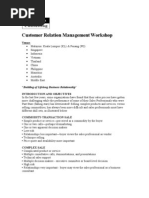 Download Customer Relation Management Workshop by Synerflex Consulting SN6134231 doc pdf