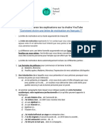 Voir La Vidéo Avec Les Explications Sur La Chaîne Youtube: "Comment Écrire Une Lettre de Motivation en Français ?"