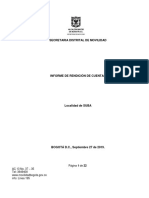 Informe Preliminar de Rendicion de Cuentas Localidad Suba