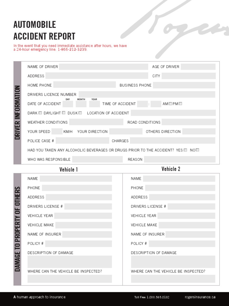 Automobile Accident Report Form | PDF | Traffic Collision | Driver's ...