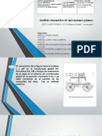 Exa. Análisis Cinemático de Mecanismos Planos