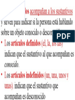 Los Articulos Explicación