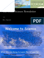 Parent Science Newsletter