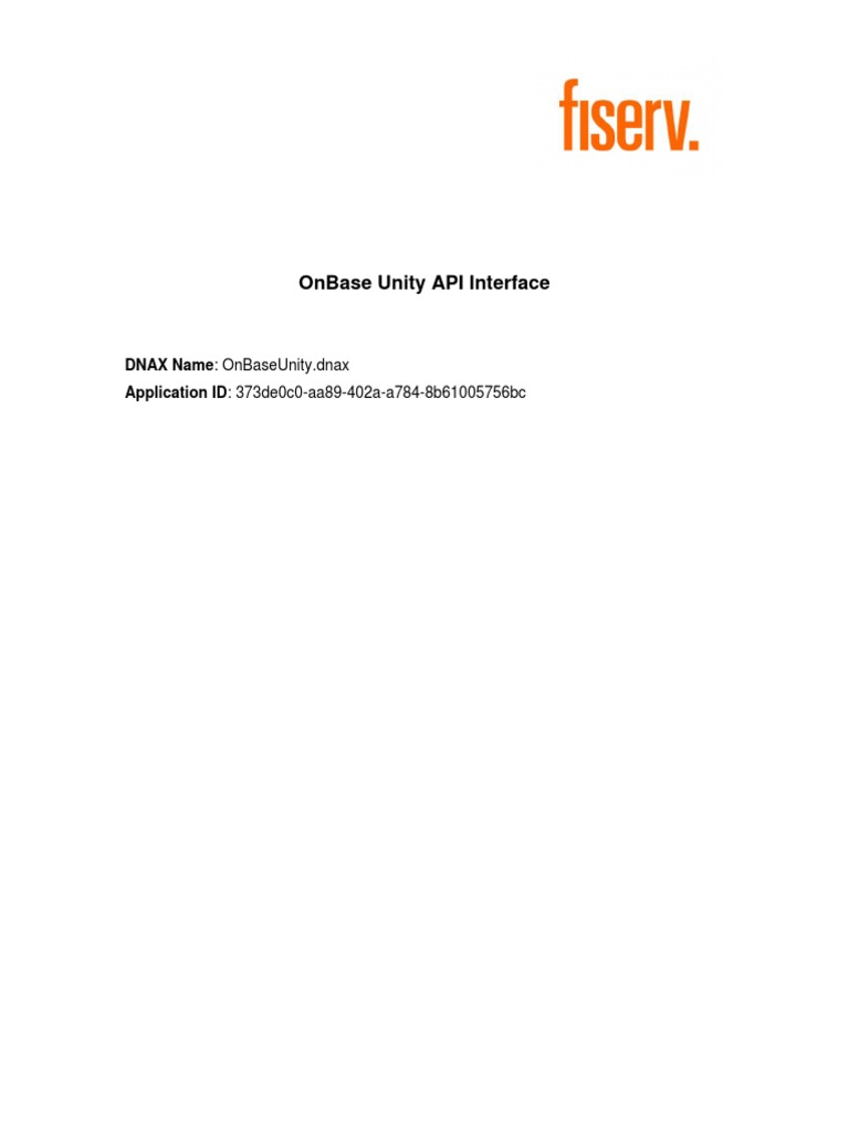 OnBase Unity API Interface | PDF