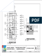 Front Elevation 2: Isa Mae D. Mañago Bs Architecture 5C Proposed Single Storey Residential Building Ar. Anna M. Valino 1