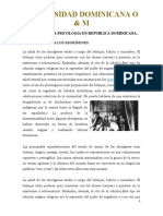 Historia de La Psicologia en Republica Dominicana - Gardenia