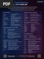MATLAB Fundamentals - Cheat Sheet - Tools Course ETH Z Urich | PDF ...