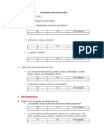 Criterios de Evaluación