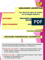 PDF - Oraciones Sub. Adv. - Narrativa Del 50-60 y 70