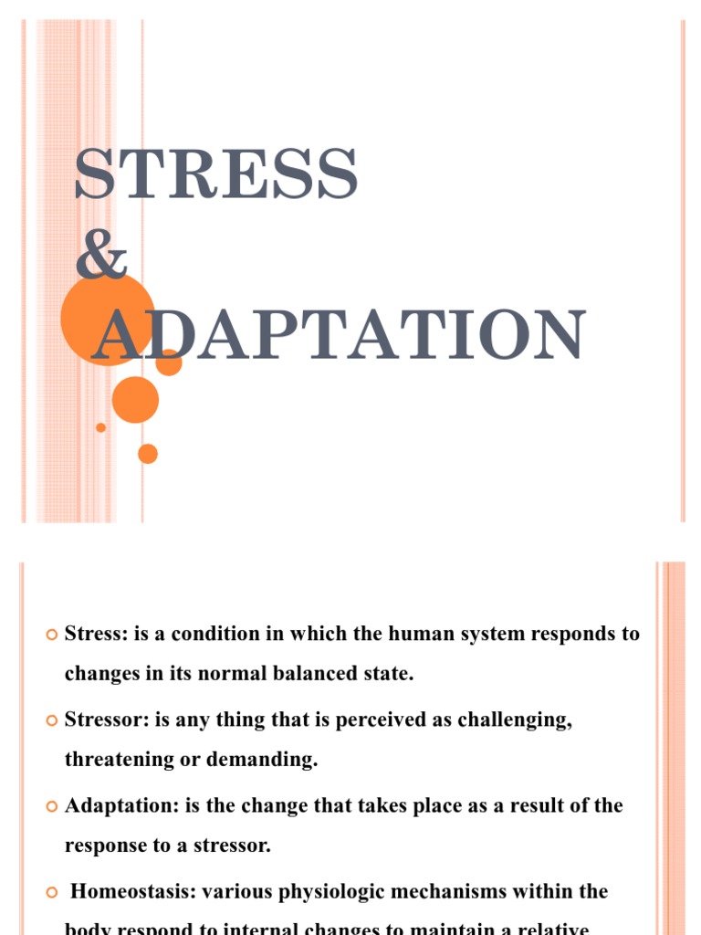 Stress Adaptation in Nursing Foundations | PDF | Stress (Biology ...