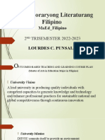 Syllabus Kontemporaryong Literaturang Filipino