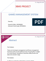 Games Management System