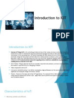 Introduction to IOT - Components, Characteristics and Sensors
