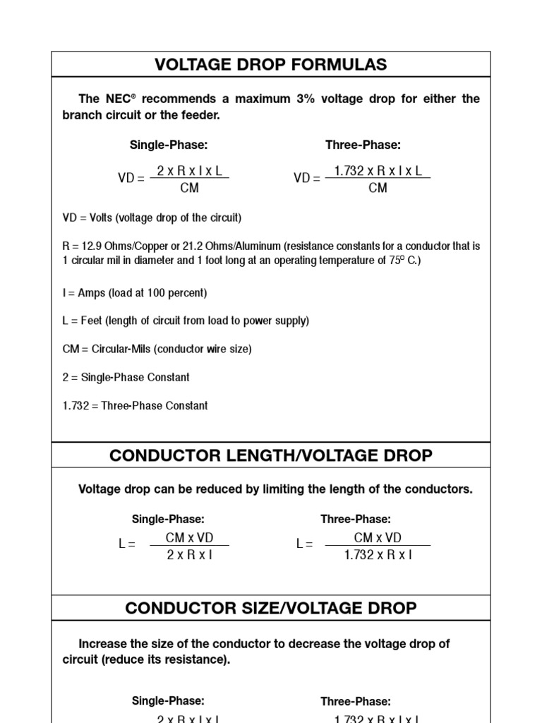 42476204 Voltage Drop Formulas