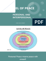 Personal and Interpersonal Peace