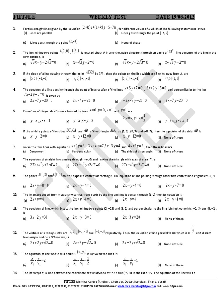 weekly-test-pdf-analytic-geometry-mathematical-objects