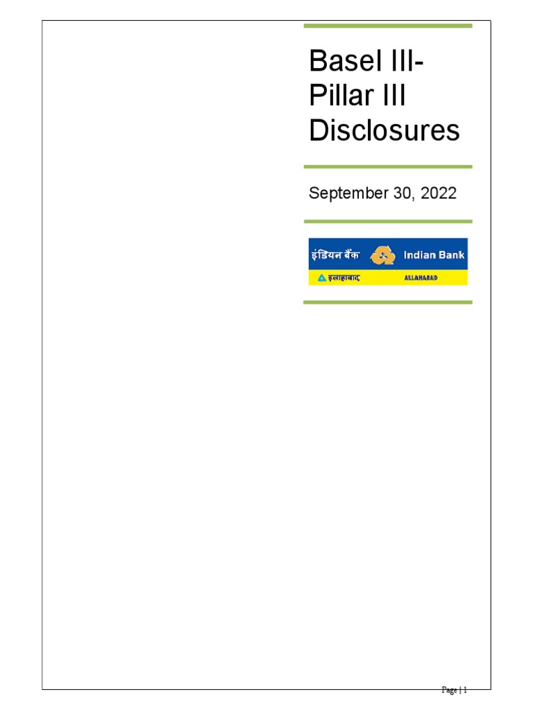 Basel III Pillar III Disclosures As On 30.09.2022 3 | PDF | Capital ...