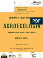 Agroecologia Reporte Social 2019