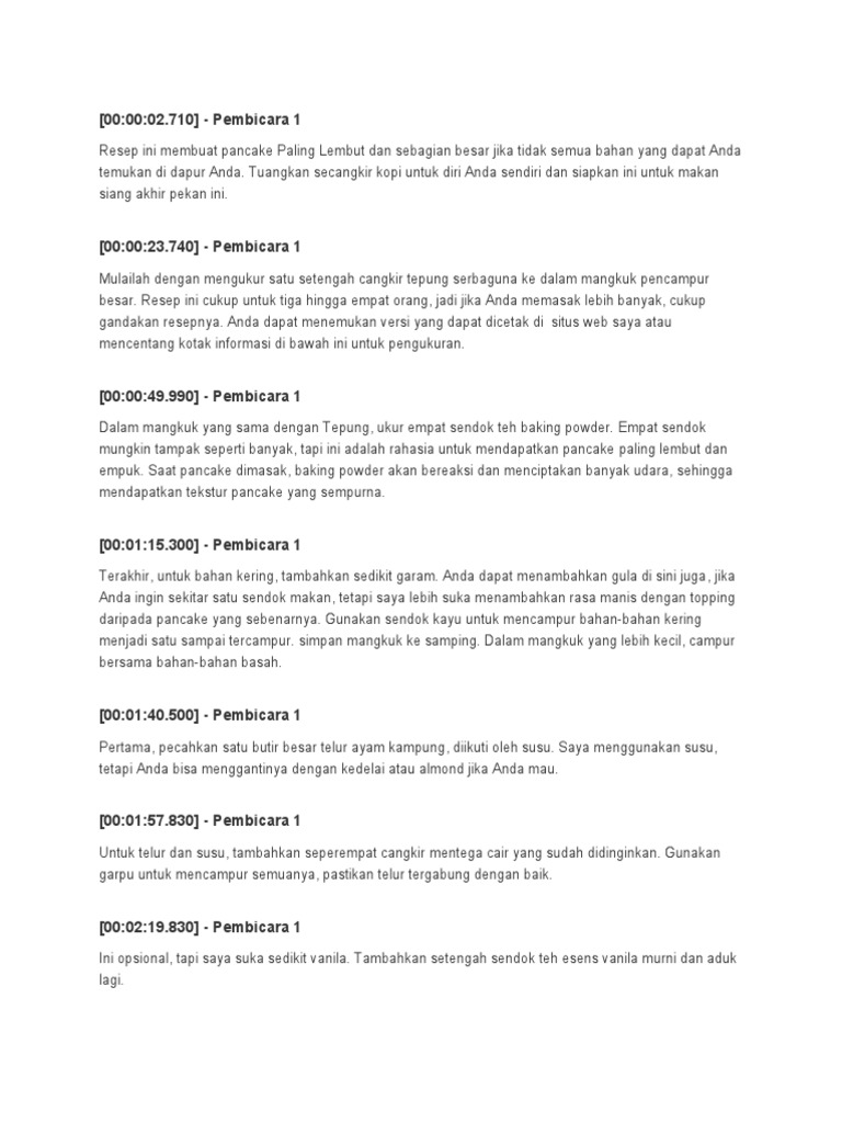 How To Make Pancake (Id Translated) PDF