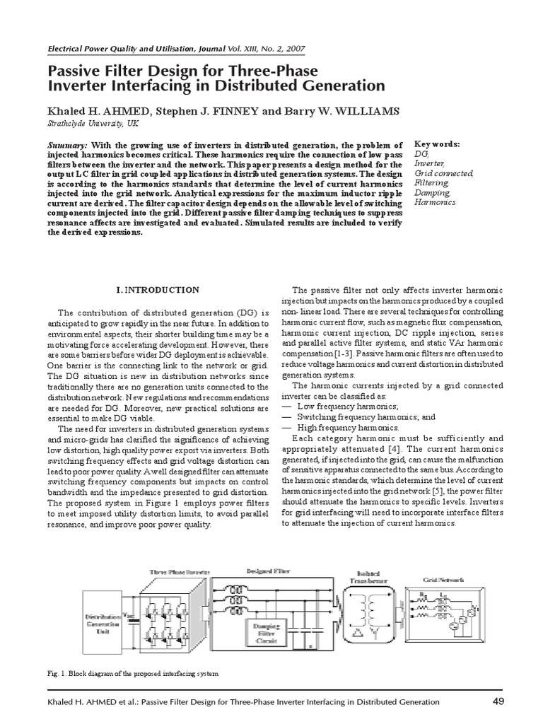 Passive Filter Design | PDF | Power Inverter | Electronic Filter