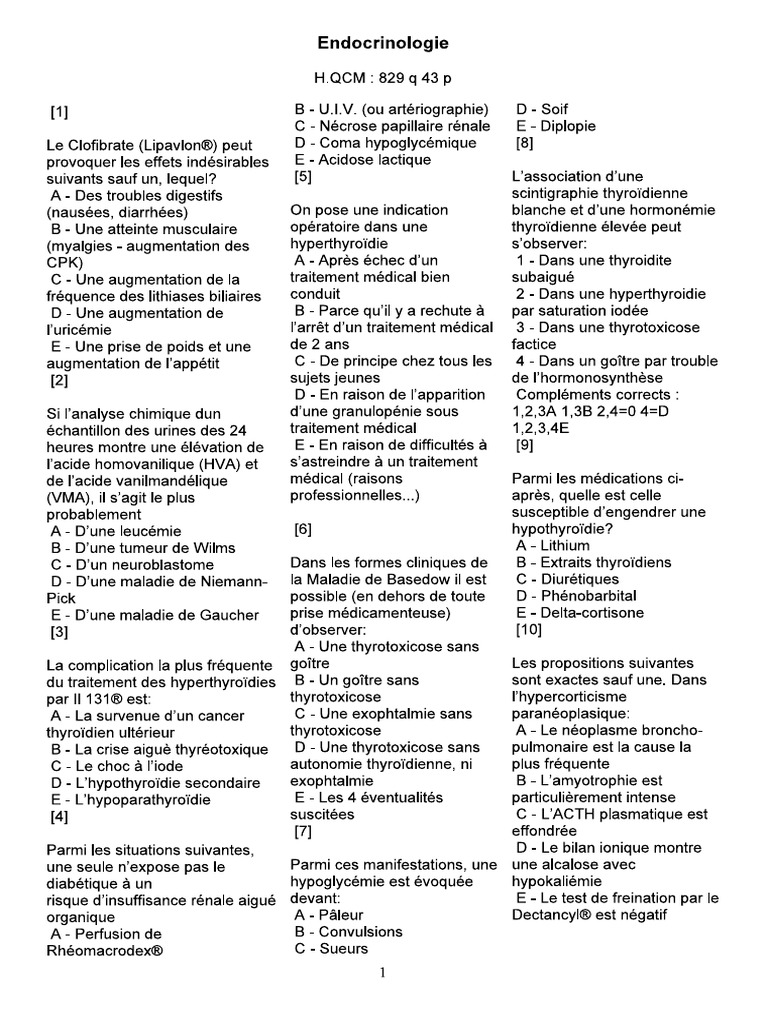 Endocrinologie Pdf