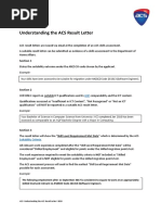 Understanding The ACS Result Letter - 2019