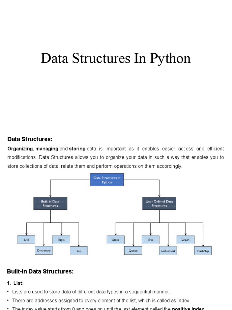 Data Structures in Python | PDF | Function (Mathematics) | Subroutine