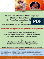 Bhagavatha Sapthaha Invitation