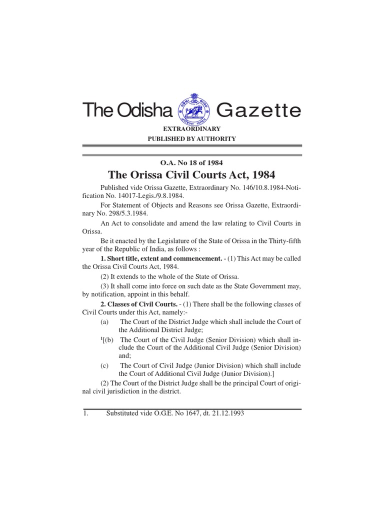 the-orissa-civil-courts-act-1984-pdf-jurisdiction-judge