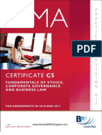 CIMA Certificate Paper C5 Fundamentals of Ethics Corporate Governance and Business Law Practice Revision