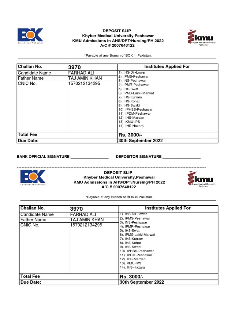allied bank deposit slip fill
