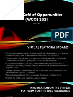 World Café of Opportunities - Update